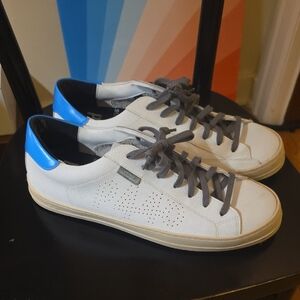 P448 White and Blue Men's Sneakers